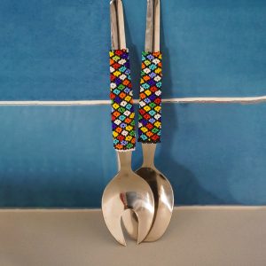 Zulu Beaded Salad Servers