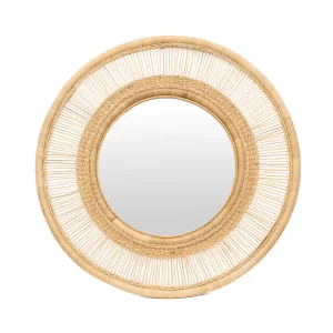 Round Cane Mirror