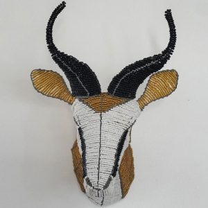 Beaded Springbok Head